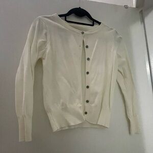White Button Up Sweater/Cardigan